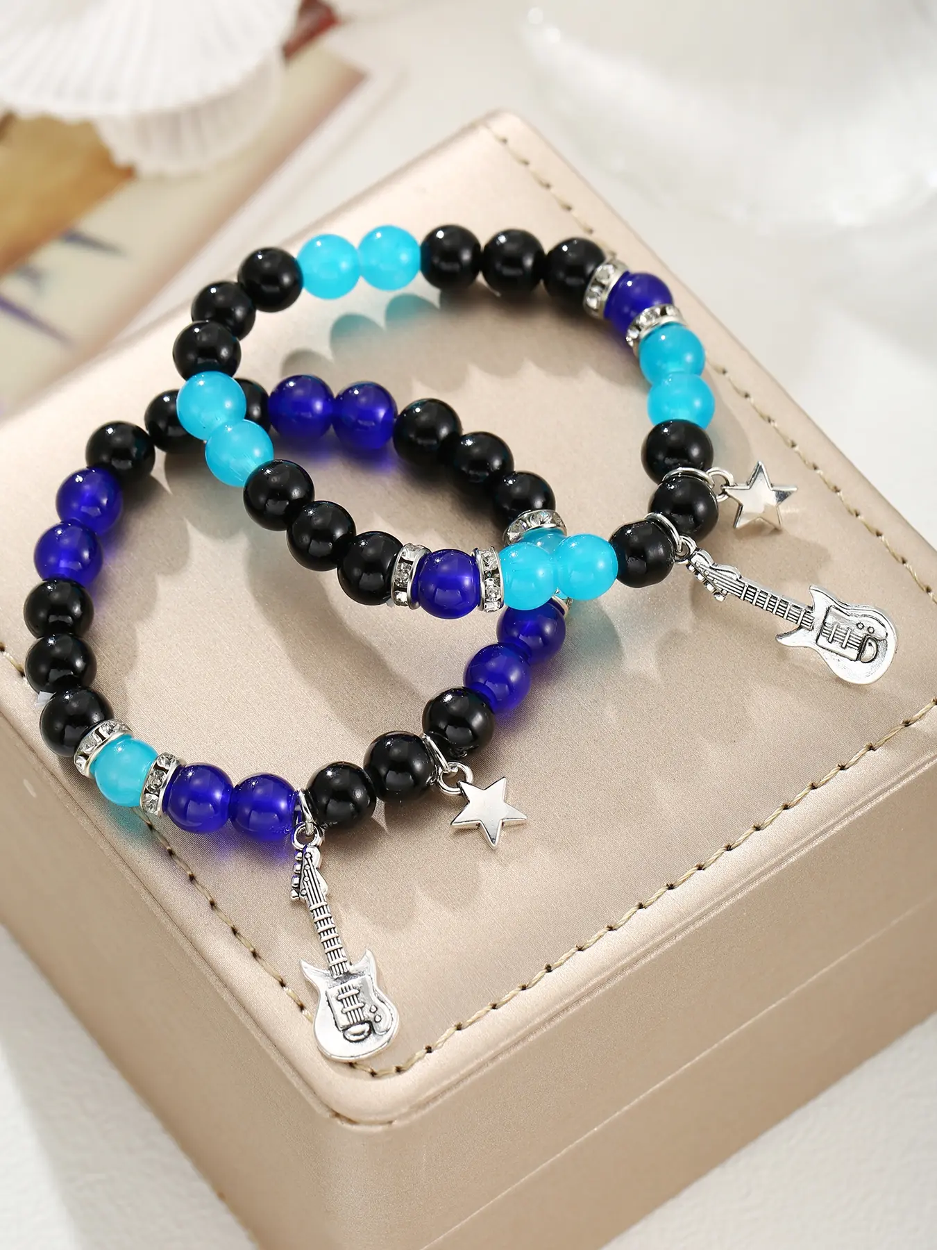 Friendship Beaded Heart Magnetic Bracelet Set, Elastic Couple Hand Jewelry, Bestie Accessory, Unisex Love Charm Wristband, Stackable Bracelets