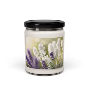 Soy Candle: White Sage/Lavender Scented, 9oz