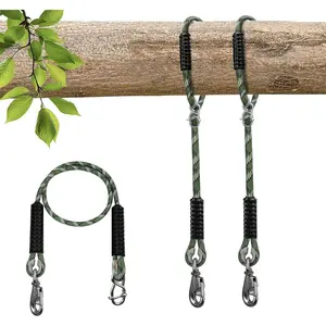 Adjustable Tree Swing Ropes Heavy Duty Hammock 5.6Ft 360°Rotation Tree Swings Hanging Straps 1000LBS for Outdoor Swings Hammock Playground Set Accessories 2Pack Green