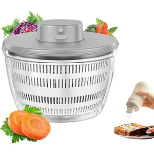 Electric salad spinner 42quart lettuce spinnerfruit cleaner spinner vegetable dryerfruit washer with bowl and colandersalad dryer mixer for vegetablesgreens herbs berries