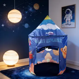 Foldable Kids Play Tent, Mongolian Yurt, Crawl Tunnel & Ball Pit, Fun Patterns, Easy Setup, Portable Outdoor Castle Playhouse, Ideal Gift for Boys Girls, Christmas Halloween Gift, Balls Not Included