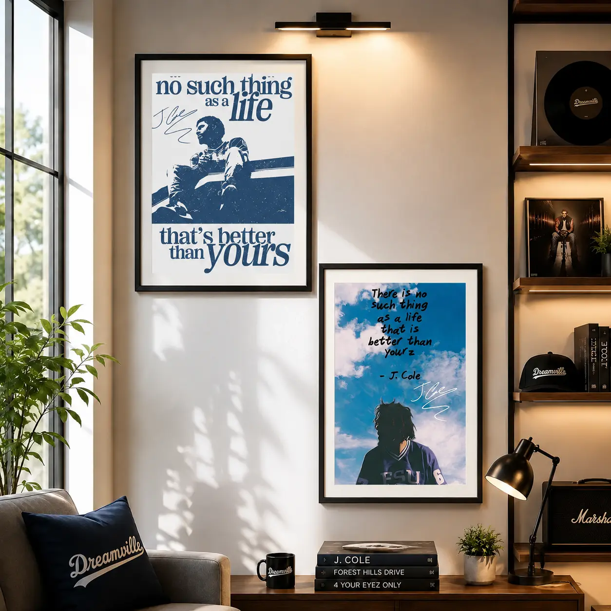 [NO FRAME] Love Yourz Poster, No Such Thing As A Life That's Better Than Yourz Poster, Rap Music Fan Gift