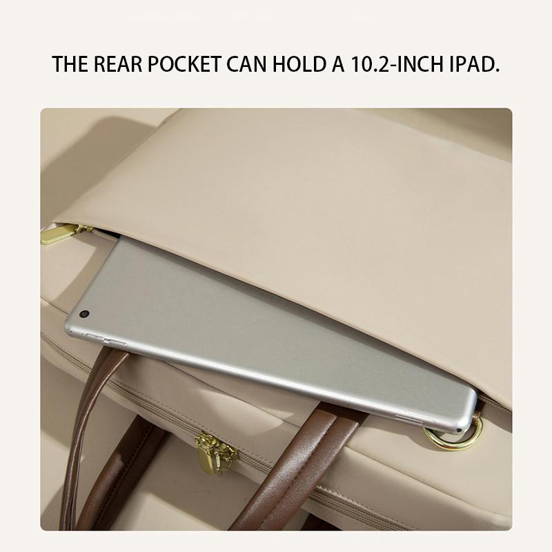 Waterproof 16-inch Laptop Bag with Suitcase Fastening Strap Commuter Tote for Office Use Compatible with MacBook Pro Ultra-Large Capacity Shockproof Insulating Layer Multi-Compartment Storage