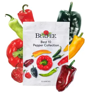 10 Packets of Non-GMO Fresh Mix of Hot Pepper & Sweet Varieties | Jalapeno, Bell Pepper Seeds & More, Seeds for Planting (Best 10 Pepper Collection)