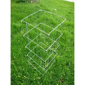 212 MAIN Galvanized Steel Tomato Cage Garden Trellis - 3-Pack, 40in Heavy-Duty Collapsible Garden Supplies for Outdoor Plant Support & Protection