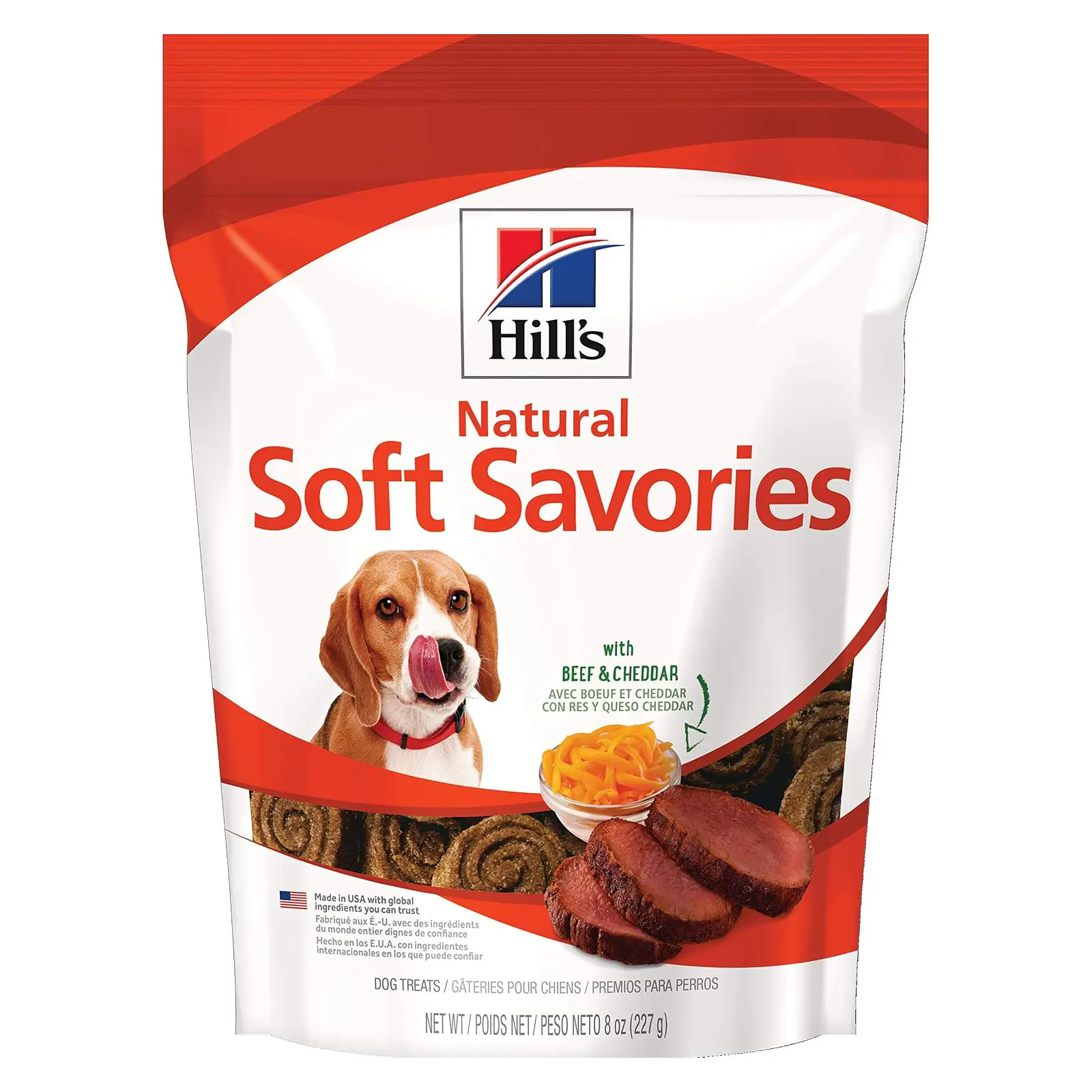 Hill's Natural Soft Savories Dog Treats, Beef & Cheddar #1 Veterinarian Recommended, 8 oz. Bag