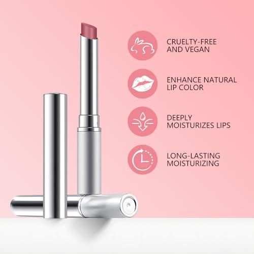 HHLTOH Pink Honey Lipstick Tinted Butter Lip Balm for Women, Natural Sheer Moisturizing Nourishing Hydrating Pink Honey Shine Tint Lipstick Tinted Lip Stain Gloss with a Hint of Natural Cherry Vegan