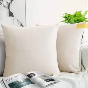 Pack of 4 Velvet Soft Solid Decorative Square Throw Pillow Covers - Size 12x20 Inches, Versatile Home Decor Option