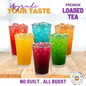 Loaded Tea 6‑Pack Bundle – Sugar Free Energy Drink Mix, Hydration Powder, Natural Caffeine, No Crash, Variety Flavors Beverage