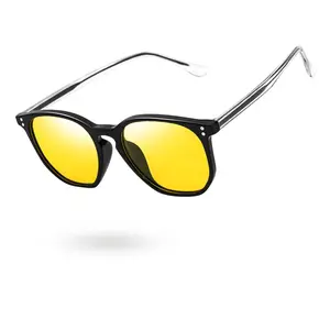 Meeloog Night Vision Glasses for Driving Women Men, Polarized Anti Glare Yellow Lenses UV Protection Darkness Sunglasses Clearly See Surroundings Lightweight ST0031