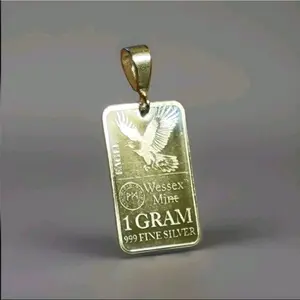 Handcrafted .999 Fine Silver Eagle Pendant - Symbolic Adult Charm, 1.10g, 27mm