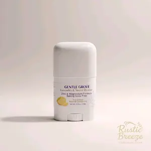 Baking Soda Free Natural Deodorant – Zinc & Magnesium | Sensitive Skin | Travel Size | Optional Armpit Detox Clay Mask botanical body care product