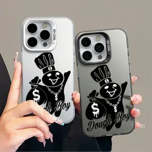 Dough Boy Aesthetic Pattern Casing For iphone 16 15 14 13 12 11 X XS SE23 PRO PLUS MAX 2020 2022 SAMSUNG GALAXY S22 S23 S24 FE ULTRA PLUS Hard TPU PET PC Black Silver Gift Shockproof Protection Aesthetic Anti-Drop Protective Protector Phone Cases Shell Co