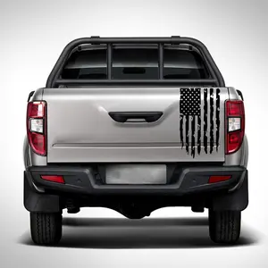 Distressed US Flag Car Decal Patriotic Sticker for Trucks Jeeps & Windows Waterproof Fade Resistant Vehicle Exterior Decoration Stylish Car Merch