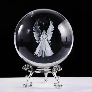 Praying Guardian Angel Figurines  Ball with  Stand Memorial  for Women  Special People Angel Decor for  (3.15in  Boxed)