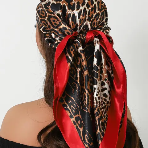 Satin Scarf, Soft Comfortable Fashion Hair Scarves Headscarf for Women & Girls, Casual Versatile Scarf Head Wrap for Daily Wear, Fashion Accessories for Party, Daily Clothing Decor, Boho Style Shawl