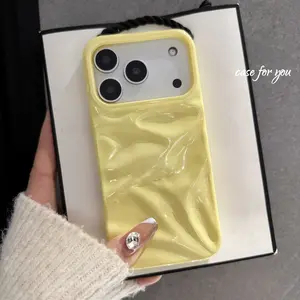 Meteor Texture iPhone Case , Anti-Drop Soft Silicone Phone Cover, Simple Design for iPhone 11 12 13 14 15 16 17 Pro Max Plus Air , Cute Macaron Color