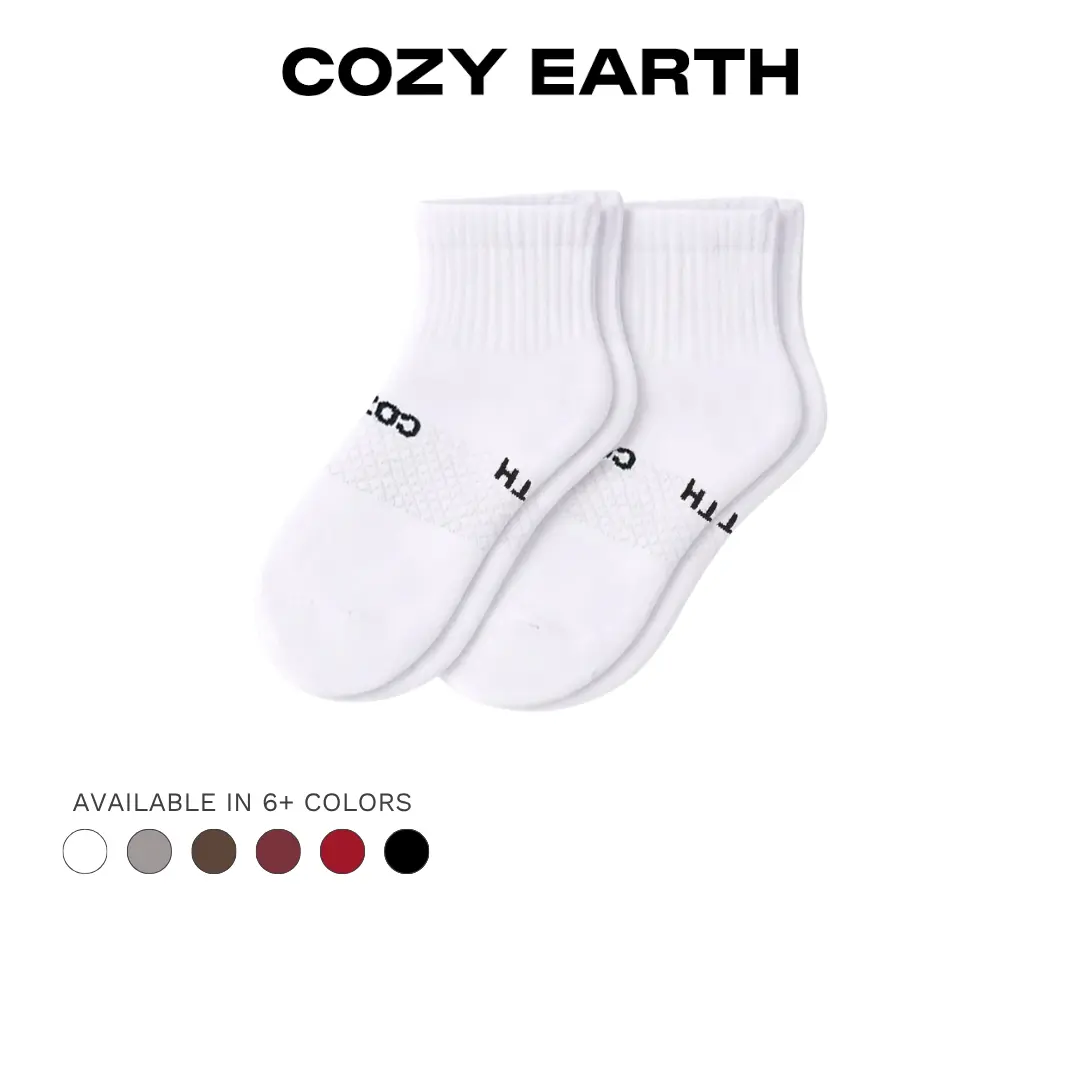 Essential Quarter Socks | Unisex, Comfortable, Breathable, Cushioned Footbed for All-Day Comfort | Available in 2, 4, 6, 8 Pack Cotton