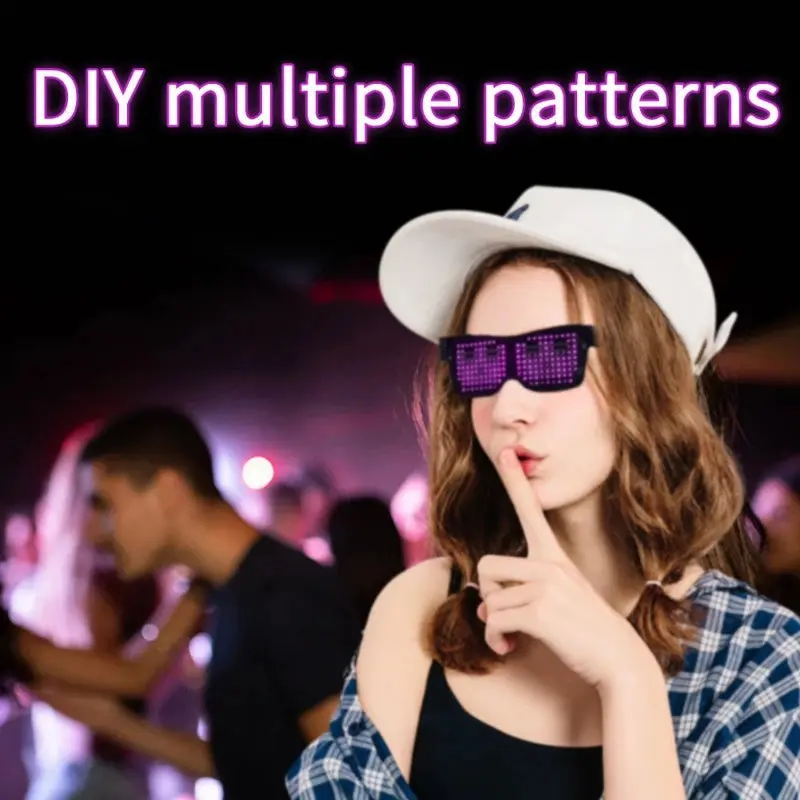 Party in Style: USB Charging LED Glasses with Custom Text Display