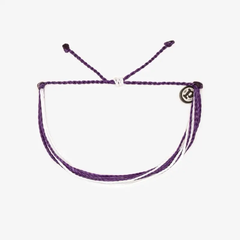 Puravida Purple and White Game-day Bracelet