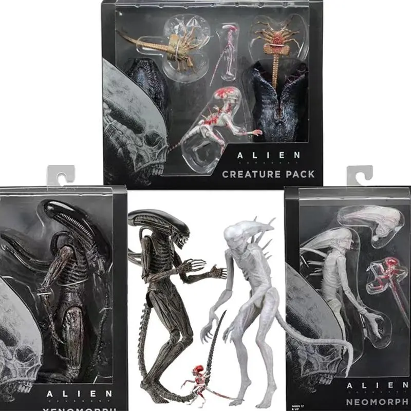 NECA Alien Xenomorph Covenant New Neomorph Creature Pack PVC Action Figure, Collectible Model Toy, Bookshelf Ornament, Classic Novelty Gift for Toy Collectors