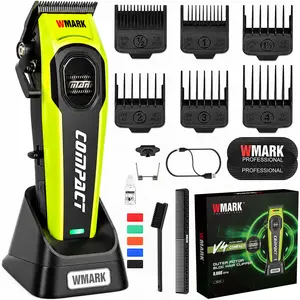 WMARK,NG-V4 Rechargeable Men's hair clipper, Professional Outer rotor motor beard trimmer for men，wireless barber hair trimmer,grooming kit , high-speed