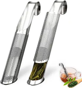 2 PCS Tea Infusers, Extra Fine Mesh Strainer, Stainless Steel Long Handle Tea Steeper Diffuser for Leaf Tea, Coffee, Spices, Seasonings