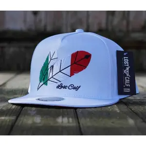 Lost Calf Unisex Mexican Tribe Flat White Snapback Hats