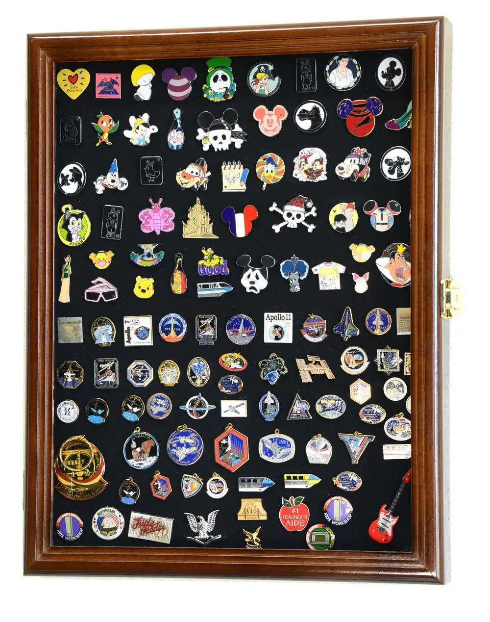 Pins, Ribbons, Medals, Buttons, Shells Showcase Display Case Cabinet