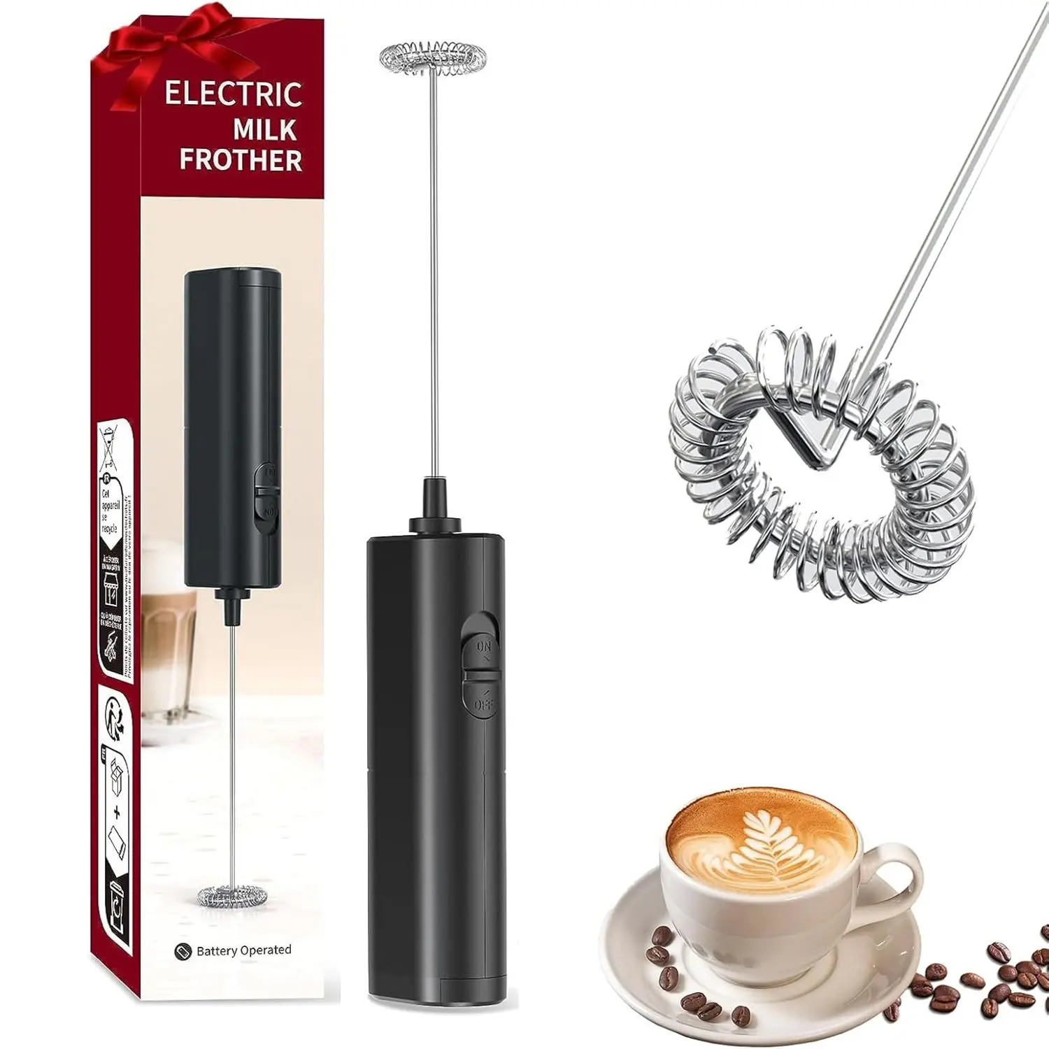 Electric Milk Frother, Electric Coffee Blender, Handheld Eggbeater, Foam Maker, Creative Electric Whisk, Kitchen Tools, Kitchen Stuff, Coffee Equipment, Coffee Making Tool, Kitchen Appliances