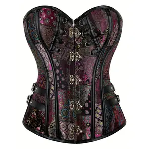 Vintage Gothic Corset for Women |   Steampunk Lace Up Bustier Top |   Burlesque Halloween & Cosplay Costume