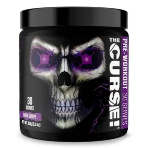 JNX SPORTS The Curse! Pre Workout Powder for Men & Women, Caffeine, Beta-Alanine, Creatine, L-Citrulline, 30 Servings, Dark Grape Flavor – Boost Energy, Strength & Focus