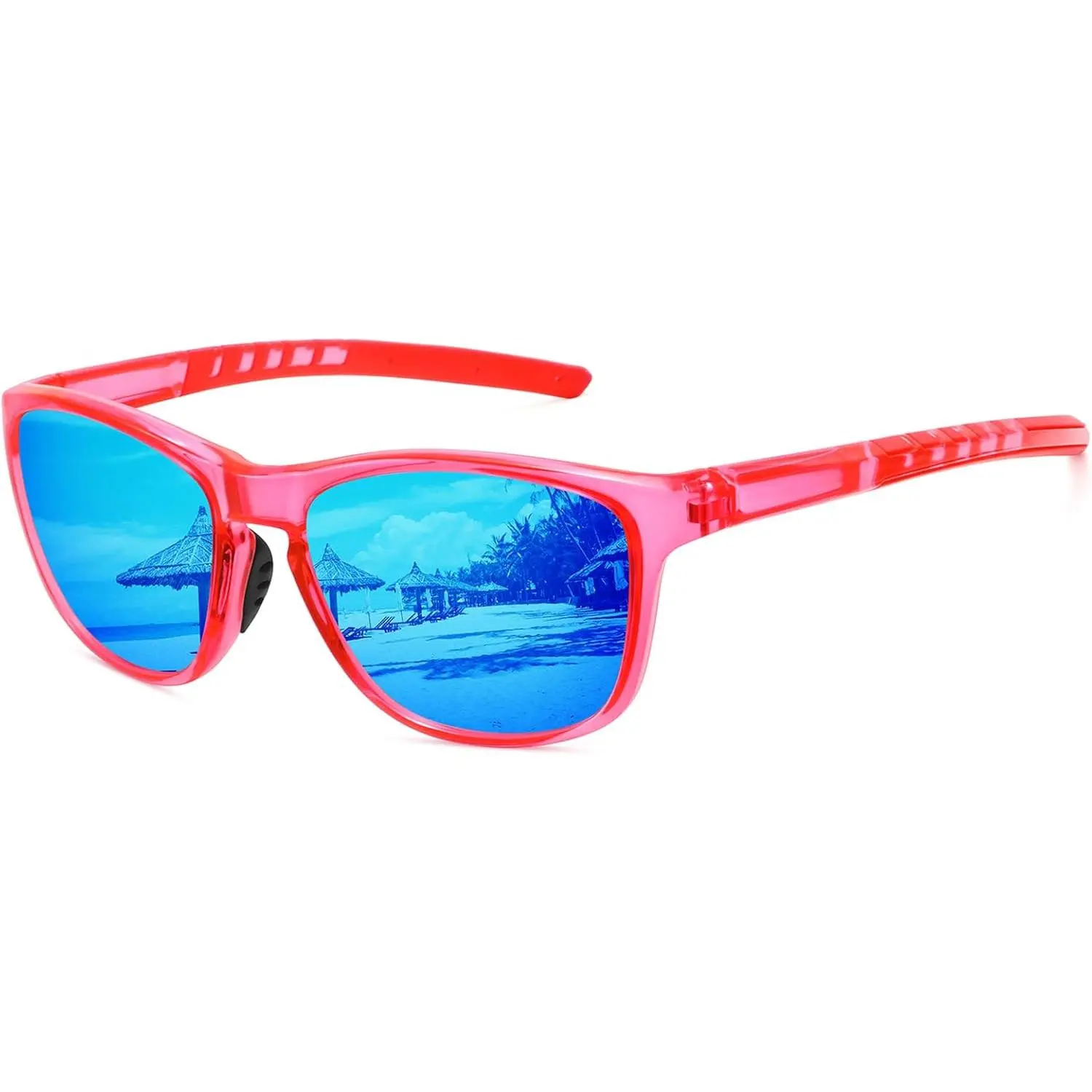 Purple Pink Frame-ice Blue Mirror Lens