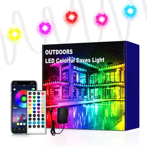 ARTBLEPRO Permanent Outdoor RGB Eaves Lights Smart App & Remote Control LED Strip Lights IP67 Waterproof Music Sync Color Changing for Christmas Halloween Holiday Party Garden Decor
