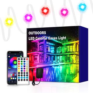 ARTBLEPRO Permanent Outdoor RGB Eaves Lights IP67 Waterproof Smart LED Strip Lights with Music Sync & App Control for Christmas Halloween Party Garden Decor