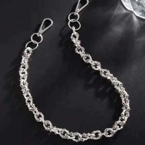 GAbriel Men's Punk Skull Waist Chain, Metal Body Chain for Pants Decoration, Fashion Adjustable Jewelry for Music Festivals & Halloween Party Wear