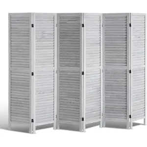 VEVOR Wood Room Divider, 4 Panel Wood Folding Privacy Screen, 66.9 Inches Tall Indoor Louvered Wooden Partition, Portable Decoration Screen, for Room Separation, Home, Office, Restaurant BedroomVEVOR Super Brand Day