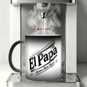 11oz Thermosensitive Ceramic Color Changing Mug,Regalos Para El Día Del Padre For Papá, Fathers Day Gift for Mexican Dad Ceramic Drinkware