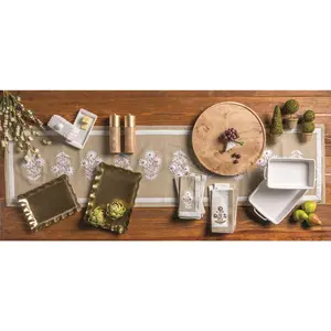 Neutral Floral Table Runner