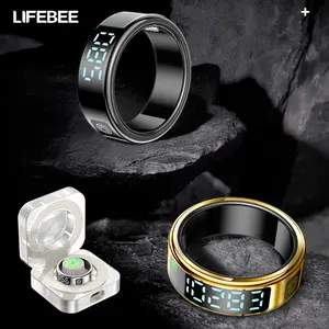 Lifebee Multifunctional Smart Ring with Screen Display, Waterproof Sports Bracelet, Fitness Tracker, Supports Multiple Modes & Pedometer, Unisex Design