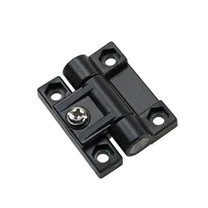 (Ten-piece pakage) Adjustable Damping Black Small Hinge Cabinet Door Hinge ABS Nylon Plastic Black Hinge