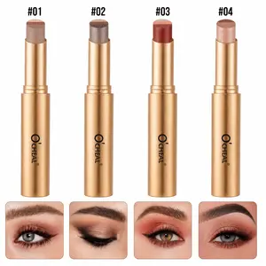2-in-1 Gradient Cream Eyeshadow Stick - Waterproof, Long-Lasting, Matte & Shimmer, Smudge-Proof, Natural Nude Eye Makeup Crayon for Beginners, Daily Eye Makeup Pencil
