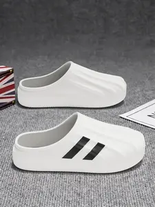 Men's Summer New Arrival Slip-On Slide Sandals, Thick Sole Soft Bottom Outdoor Half Slippers, Comfortable Home Shoes for Lazy Days, Footwear