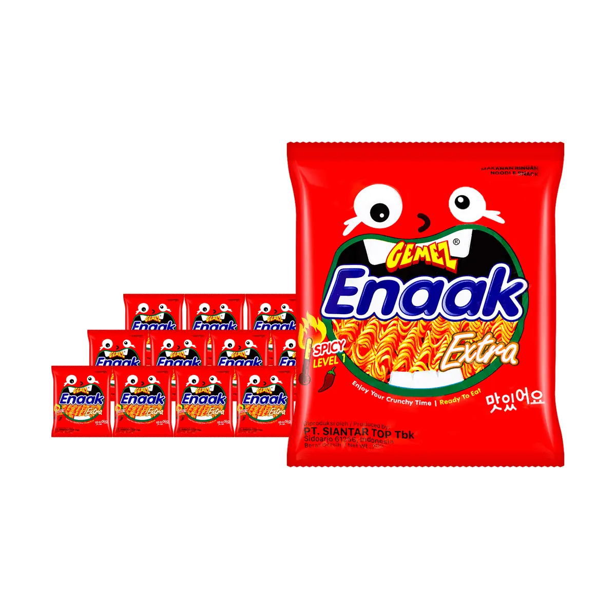 GEMEZ Indonesian Crispy Instant Noodles - Spicy Flavor/Barbecue Chicken Flavor 28g x 24 Pack | Viral Snack, Addictive Taste, Perfect for Mukbang & Quick Bites