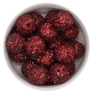 10 Count 20mm Chunky Confeitti Beads rhinestone bead bead mix