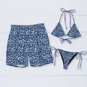 Stylish Camouflage Swimwear: Men's Trunks, Women's Tring and Casual Bikinis for Beach Adventures