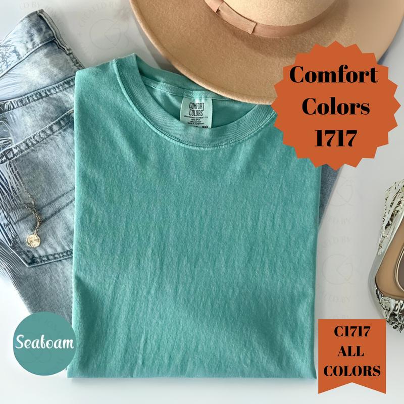 Comfort Colors Violet Shirt,  Violet Blank Shirt, 1717 Garment Dyed T-Shirt – Soft Purple Unisex Tee for DTG, Embroidery Tees, Vintage Shirt