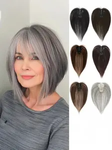 Women's Air Bangs Hair Clip Fake Wig Piece Synthetic Hair Casual Claw Clips Headwear for Daily Wear Festive Parties, Secure Fit Design