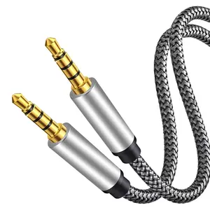 Male to Male Audio  6Ft,4 Pole Hi-Fi Stereo Sound 3.5mm Aux  Adapter/Auxiliary /Aux Cord Compatible  3.5mm-Enabled Devices for  (6Ft, )