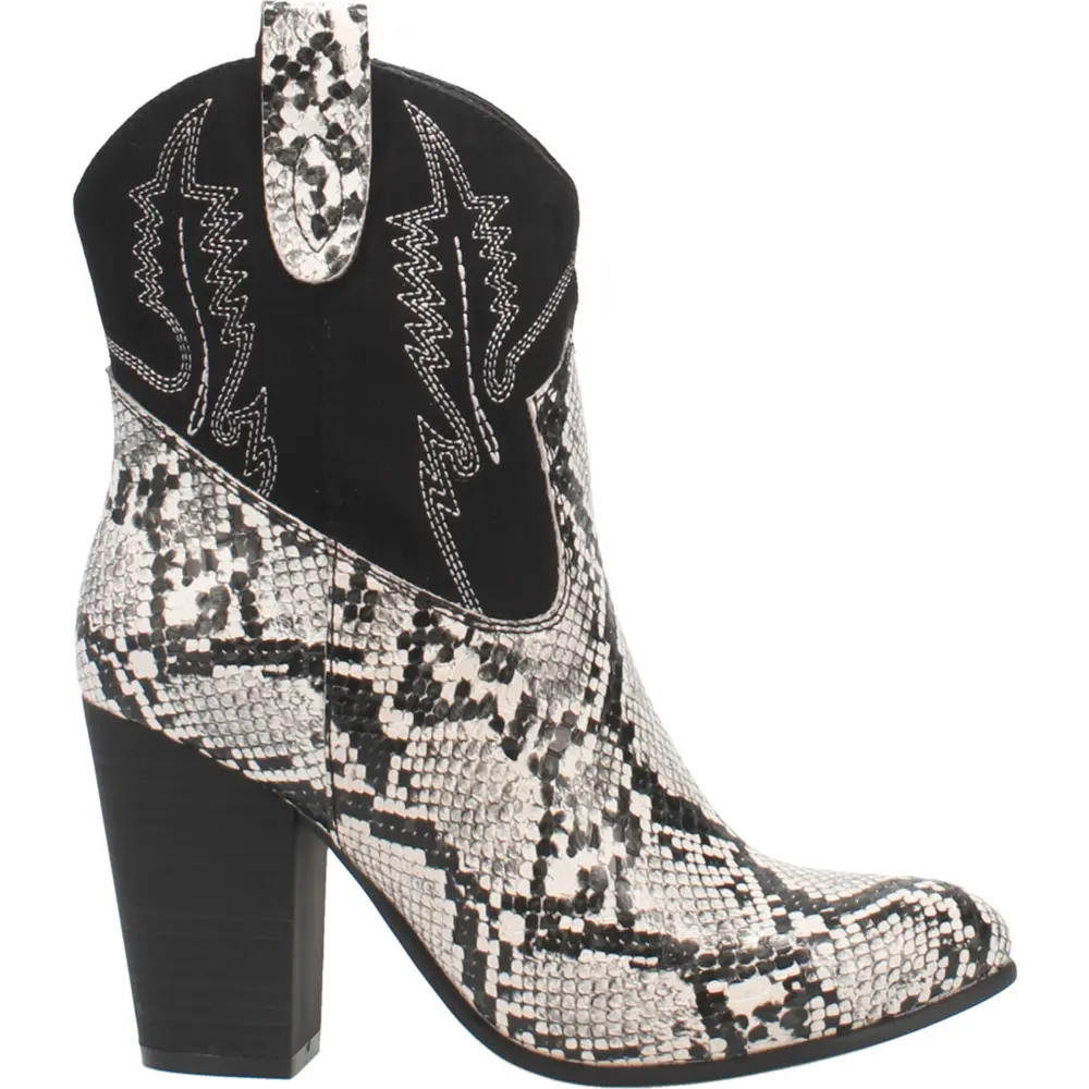 Code West Womens Slayer Round Toe  Casual Boots Ankle High Heel 3" & Up - Black